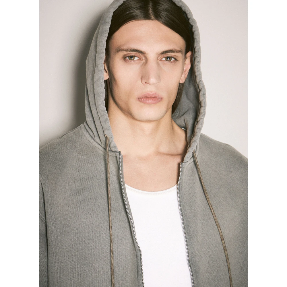 Our Legacy Katoenen Hoodie met Ritssluiting Gray Heren