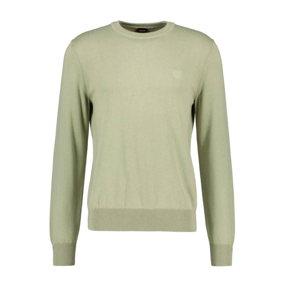 Boss Uomo Calce Maglione In Misto Cotone Con Patch Con Logo - Immagine 2