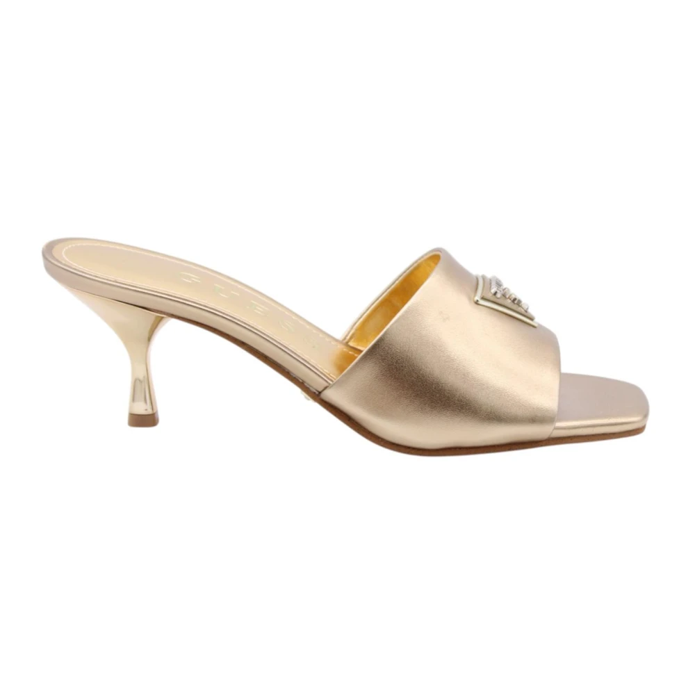 Guess Yellow Stylish Mule Shoes For Living - Female - Heeled Mules - 4 Uk - Shoes