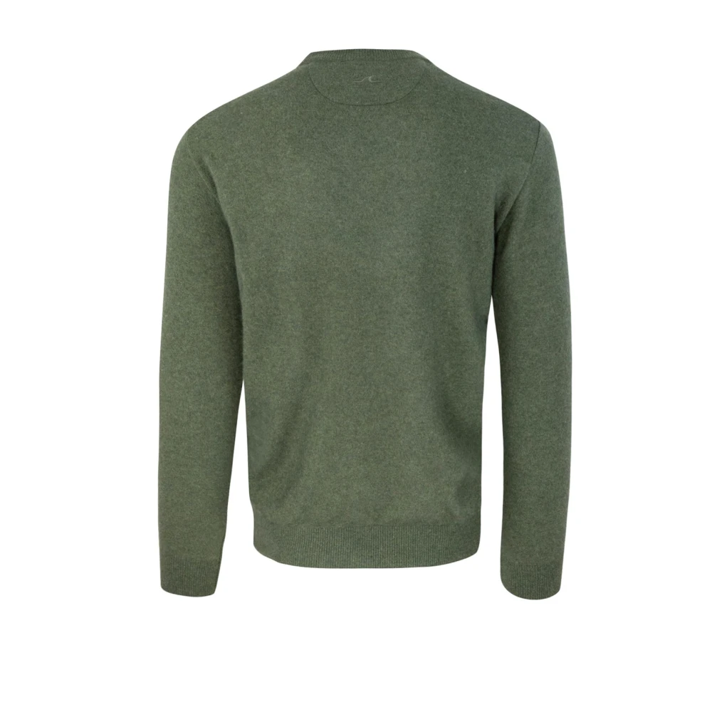 PAUL & SHARK Groene Crew Neck Sweater Wolmix Green Heren