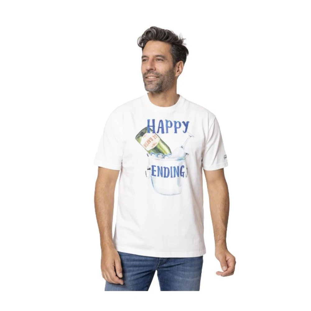 MC2 Saint Barth Happy Ending T-shirt White Heren