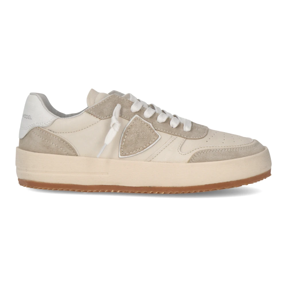 Philippe Model Donna Beige Sneakers Milk Vintage Ispirate Al Basket