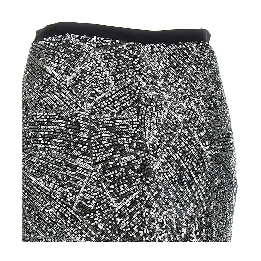 Kaos Zilveren Pailletten Crepe Rok Gray Dames