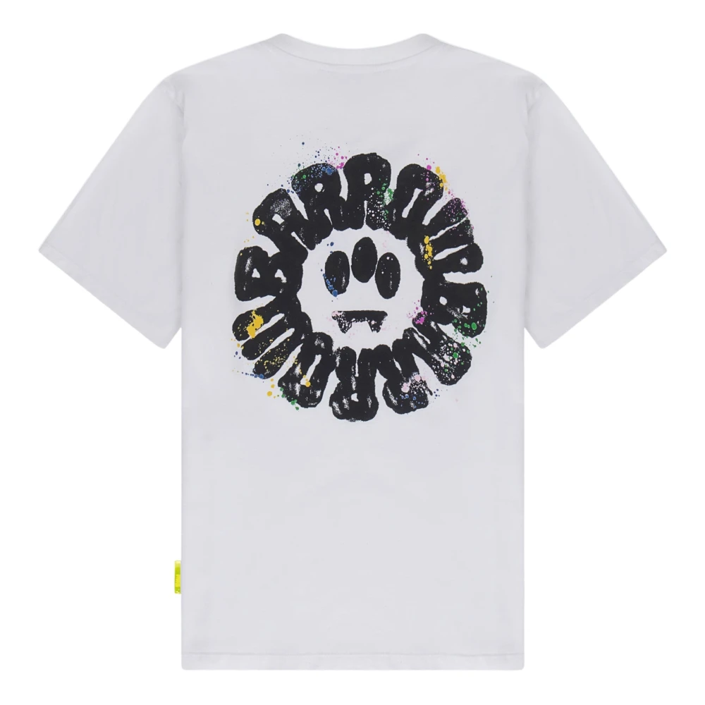 Barrow Katoenen T-Shirt met Graffitoprint White Unisex