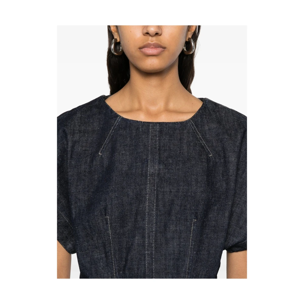Soeur Indigo Blauwe Jurk met Ronde Hals Blue Dames