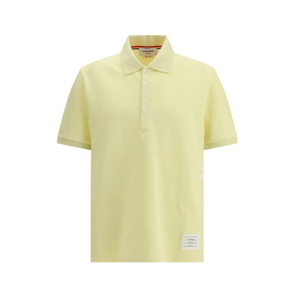 Thom Browne Men's Yellow Cotton Polo Sweater