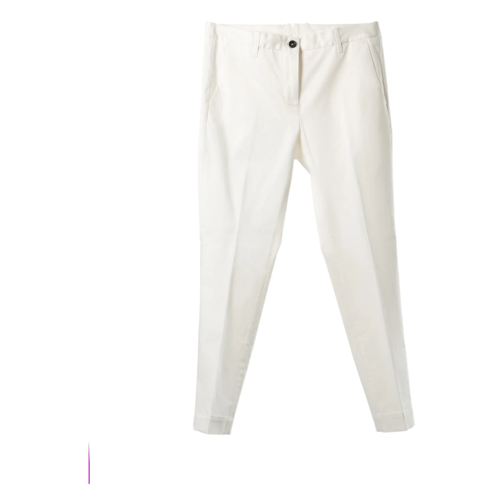 Nine In The Morning Luxe Katoenen Stretch Chino Broek White Heren