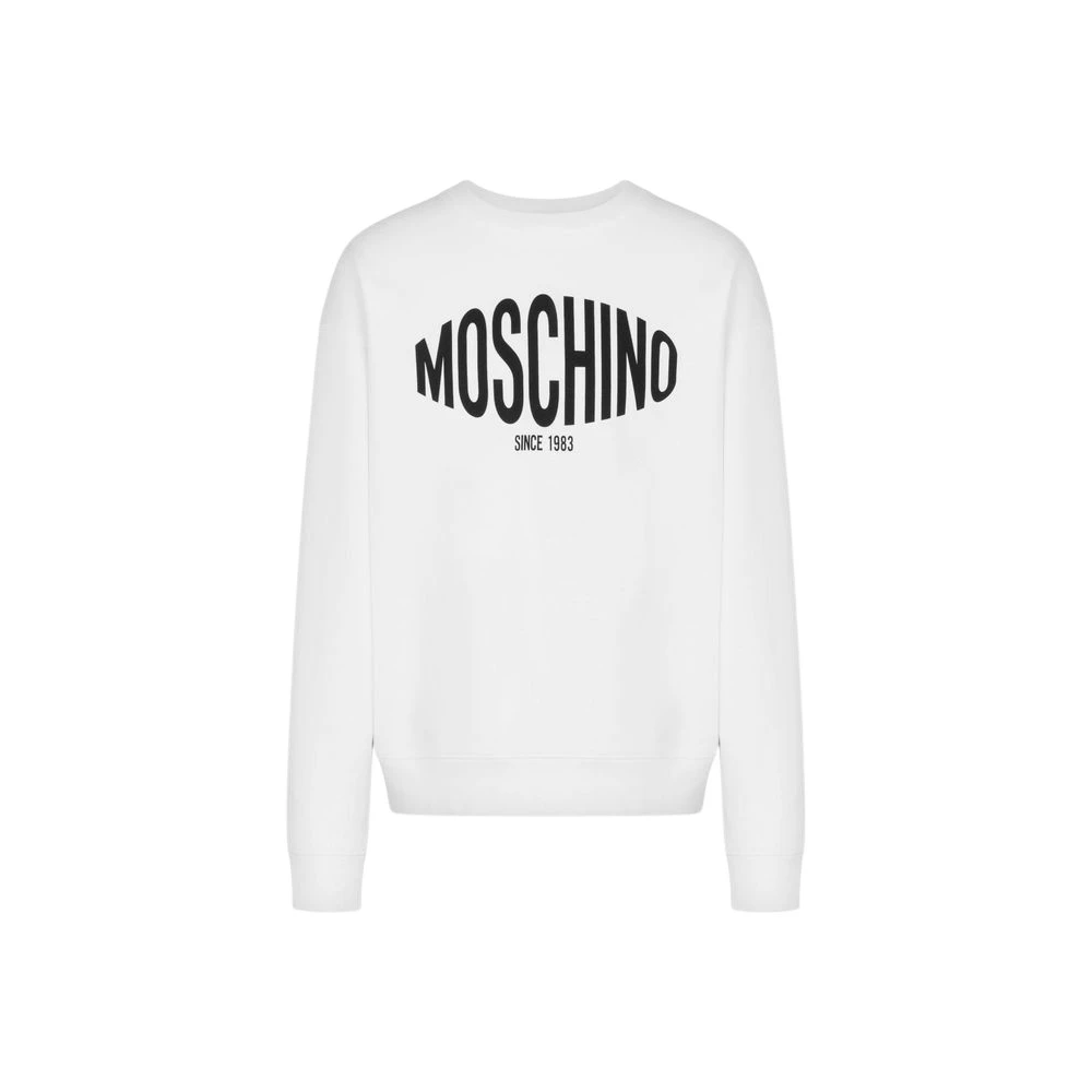 Moschino Unisex White Printed Cotton Sweatshirt