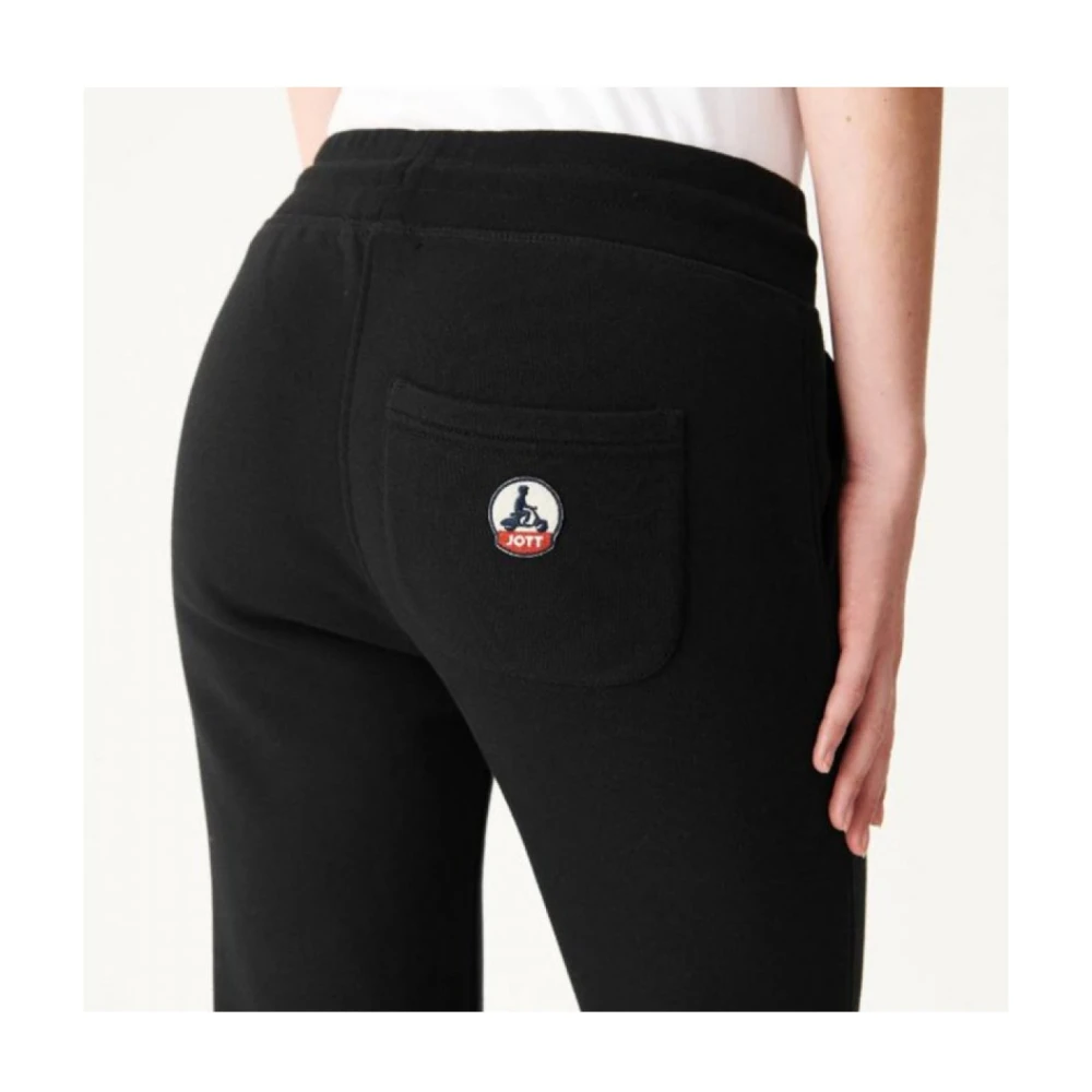 Jott Organische Katoenen Slim Fit Jogger Zwart Black Dames