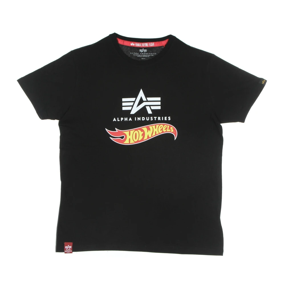 Alpha industries Hot Wheels Flag Tee Heren T-shirt Black Heren