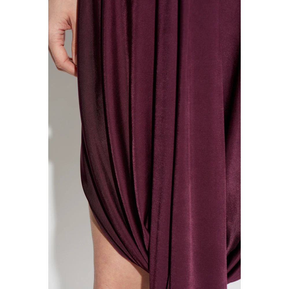 Salvatore Ferragamo Jurk met lange mouwen Purple Dames