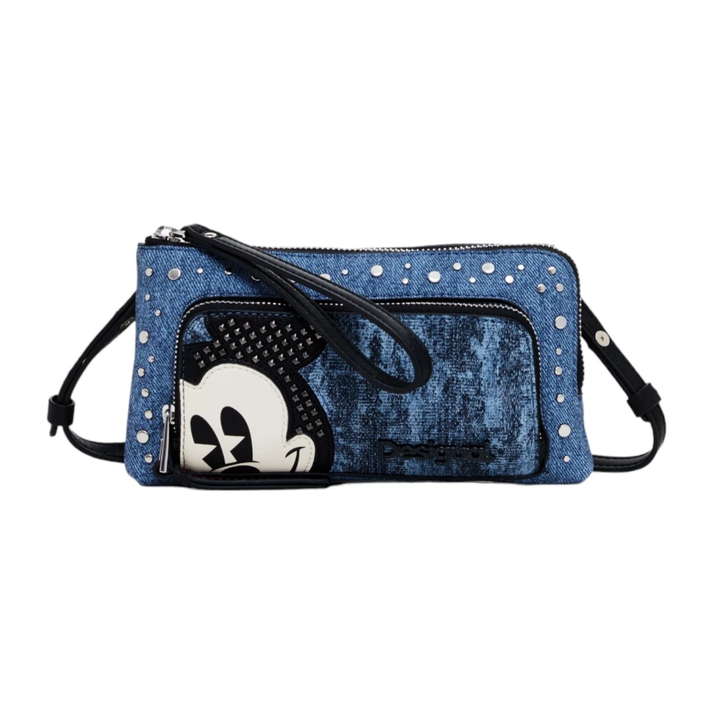Desigual Blauwe Schoudertas met rits Blue Dames