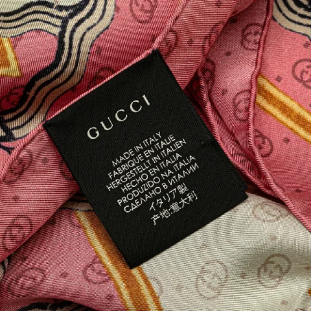 Gucci Vintage Pre-owned Silk scarves Pink Dames