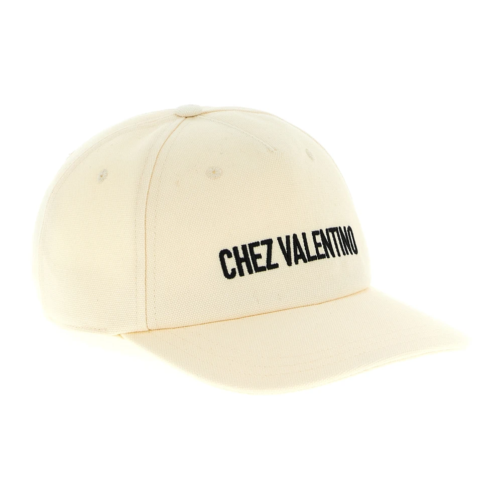 Valentino Garavani Men's Beige Chez Valentino Cap - Hats & Caps - 58 Cm - Accessories