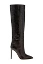 bottes-stilettos-hautes-noires-effet-crocodile