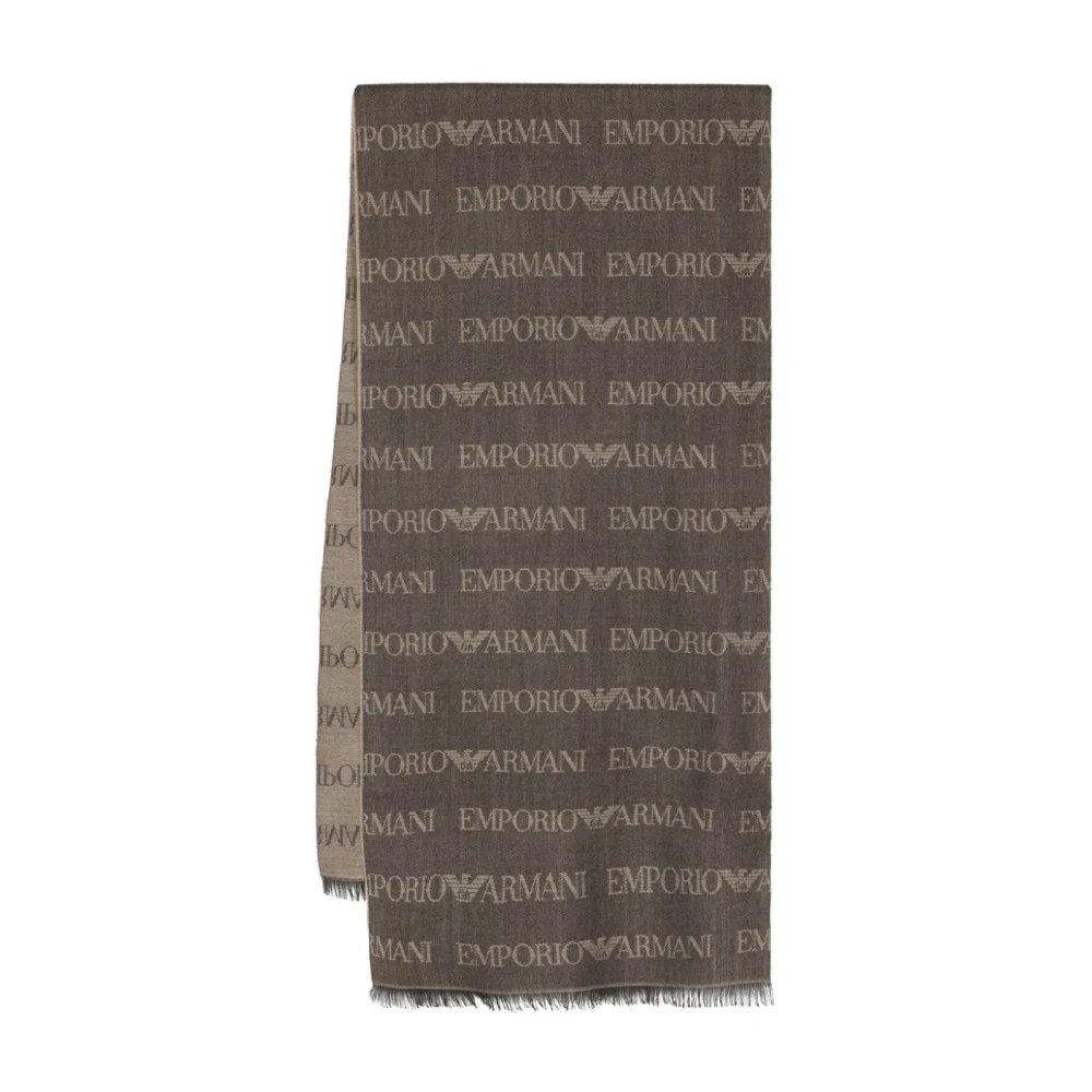 Emporio Armani Stijlvolle Bruine Herensjaal Brown Heren