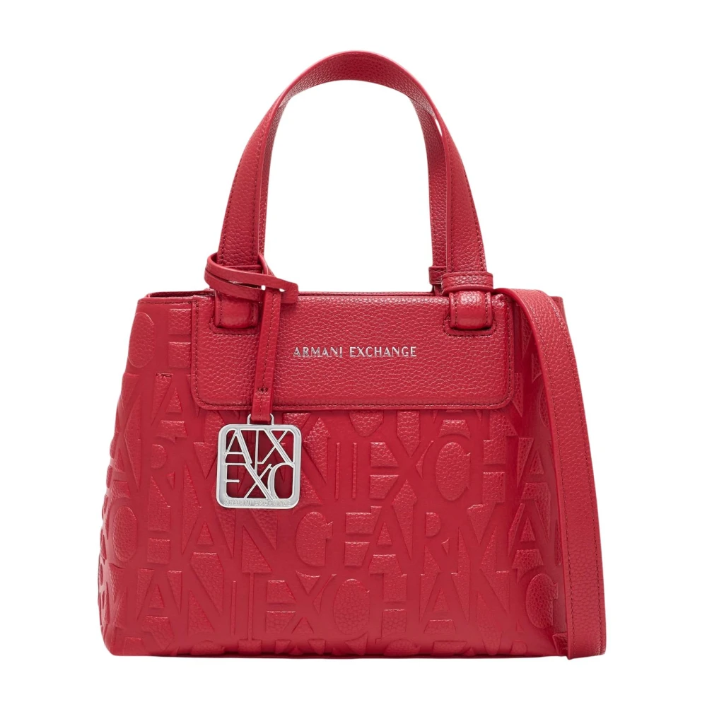 Armani Exchange Red Large Shopping Bag - Female - Handbags - One Size - Bags