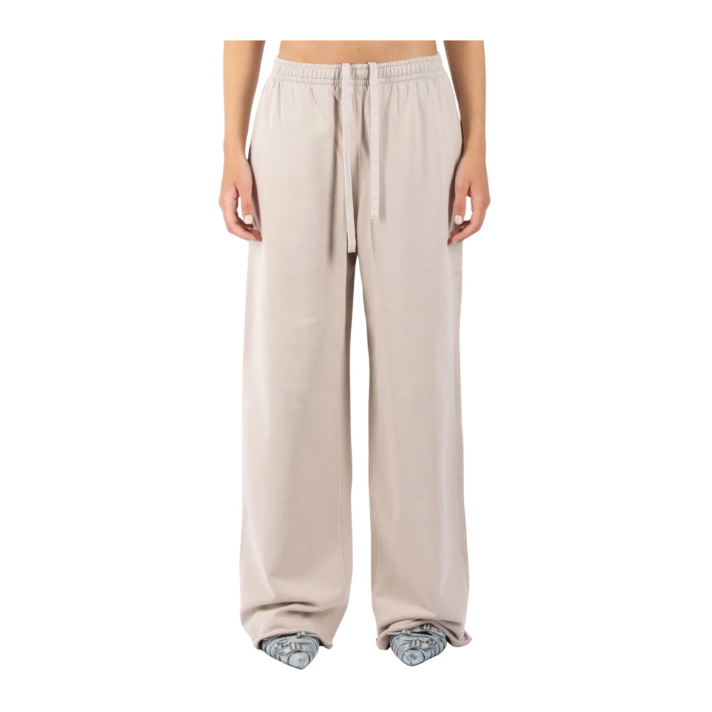 Acne Studios Grijze Vervaagde Katoenen Broek Gray Dames