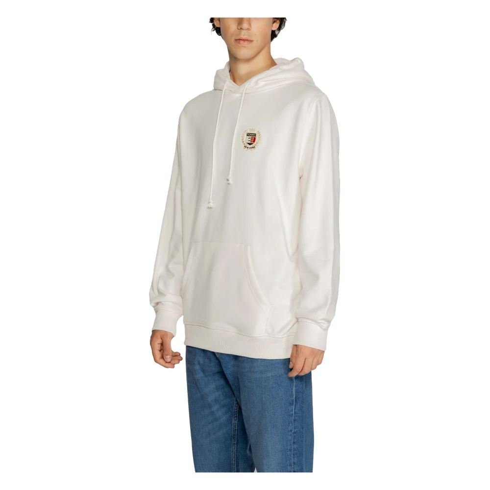 Tommy Jeans Flag Sweatshirt Herfst Winter Collectie Katoen Beige Heren