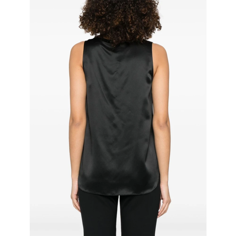 Max Mara Zwarte Zijden Top Dameskleding Black Dames