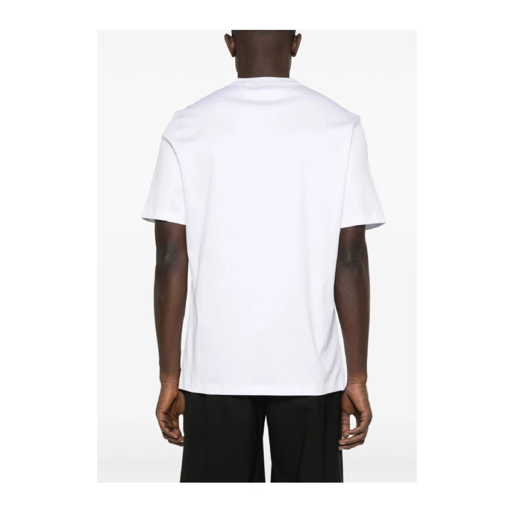 BRUNELLO CUCINELLI Bedrukte Ronde hals T-shirts White Heren