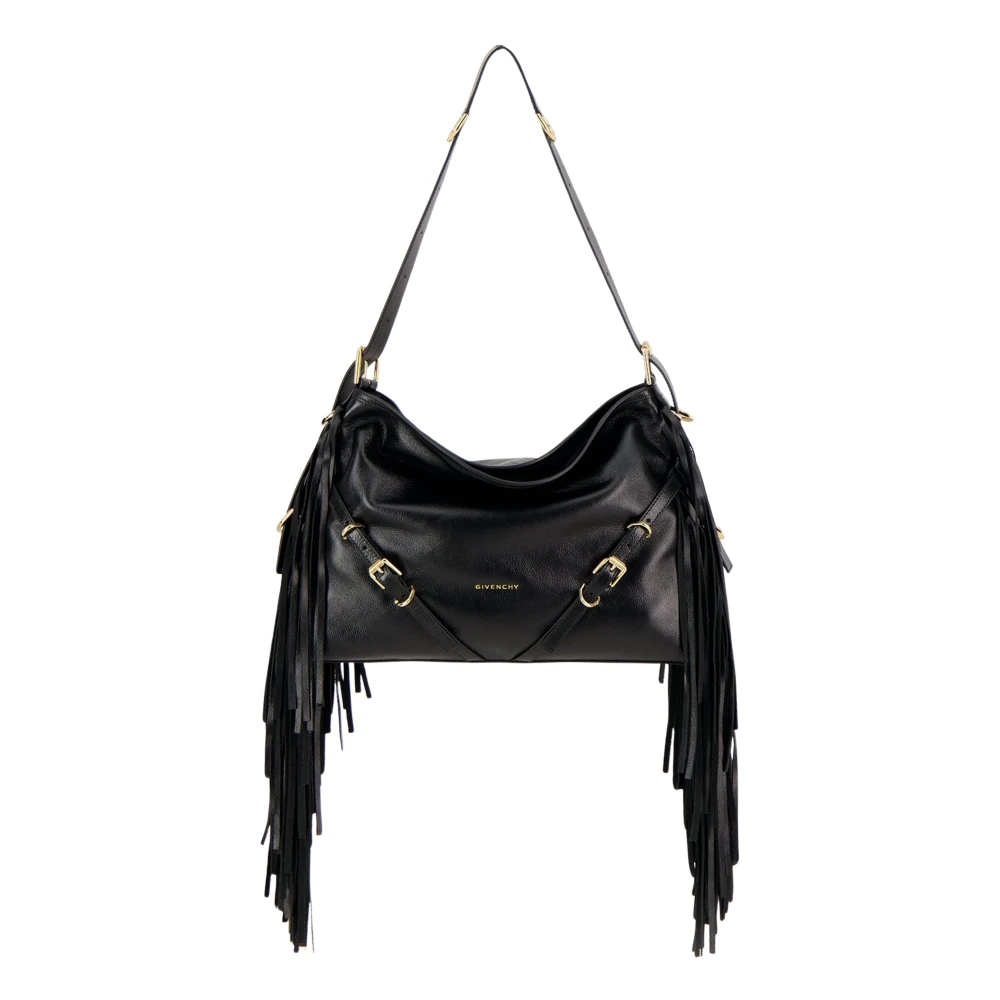 Givenchy Women's Black Shoulder Bags, One Size, Le Sac Voyou Medium With Fringes