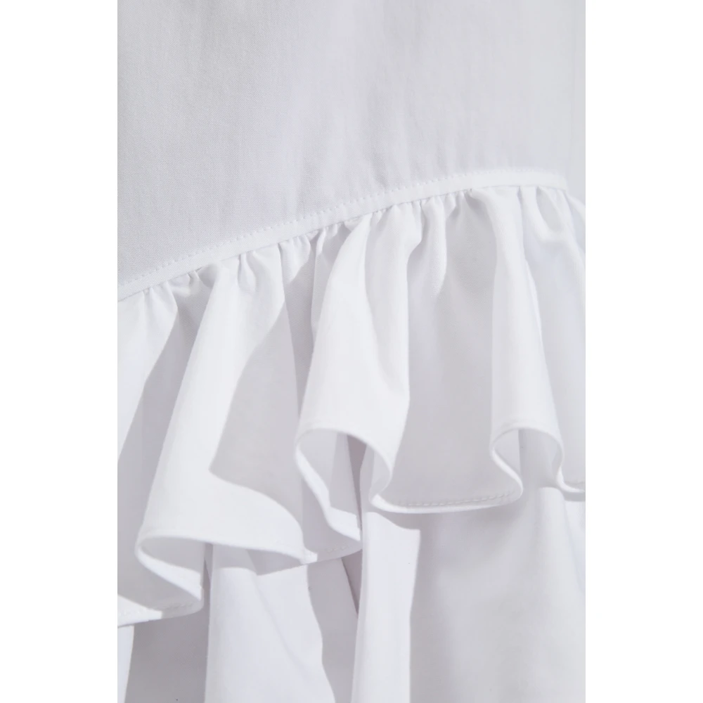 Moschino Asymmetrische jurk met ruches White Dames