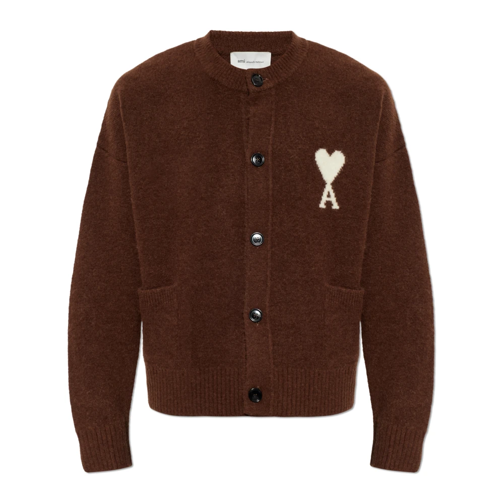 Ami Paris Uomo Marrone - Cardigan Adc - Knitwear - M - Immagine 3