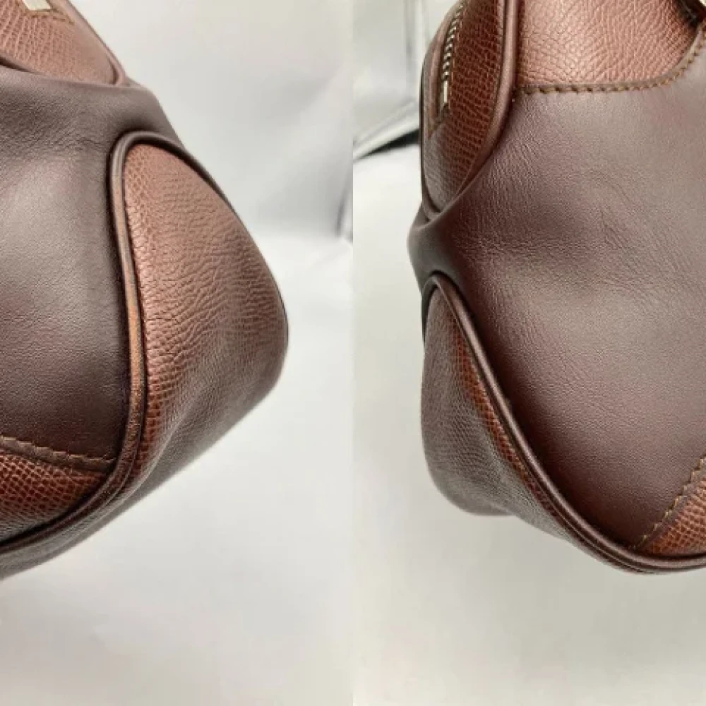Bvlgari Vintage Pre-owned Leather handbags Brown Dames