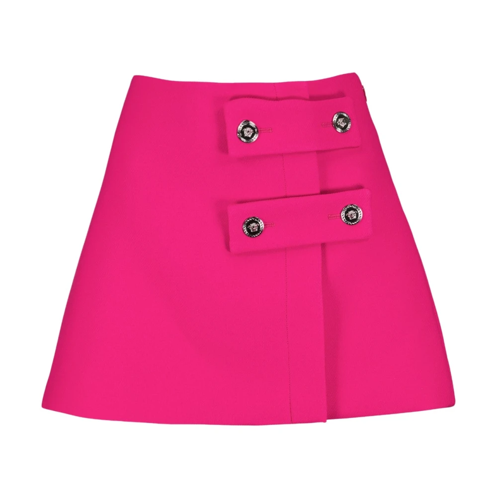 Versace Kort Mini Kjol Enfärgad Pink, Dam