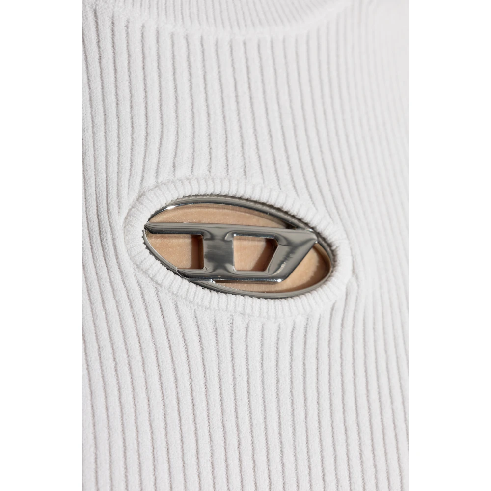 Diesel Top met logo M-Onervax-Top White Dames