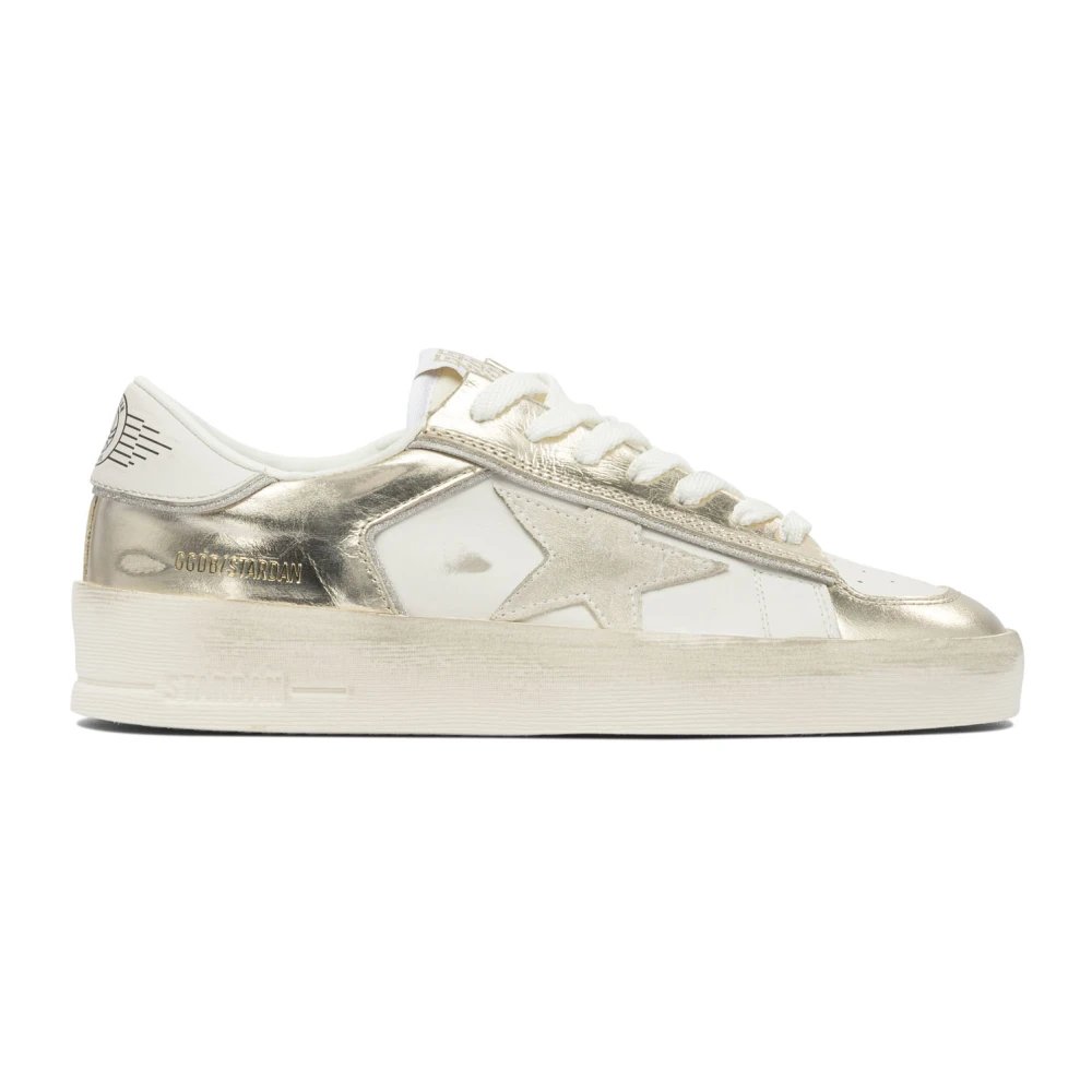 Golden Goose Women's Gray Silver Trainers Retro Style