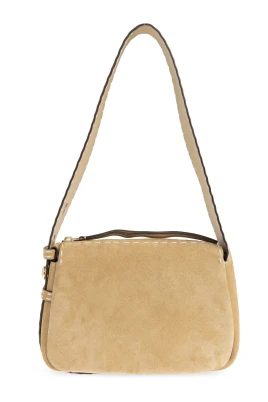 Romy Small Suede Pick Stitch Axelremsväska