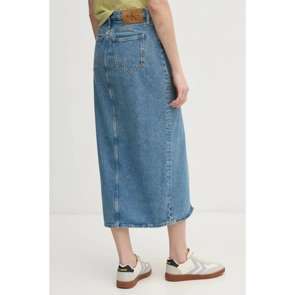 Calvin Klein Jeans Lichte Denim Rokken Blue Dames