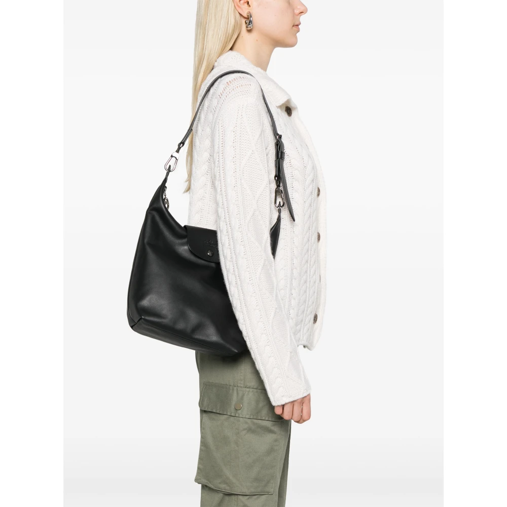 Longchamp Xtra Opvouwbare Tas in Zwart Black Dames