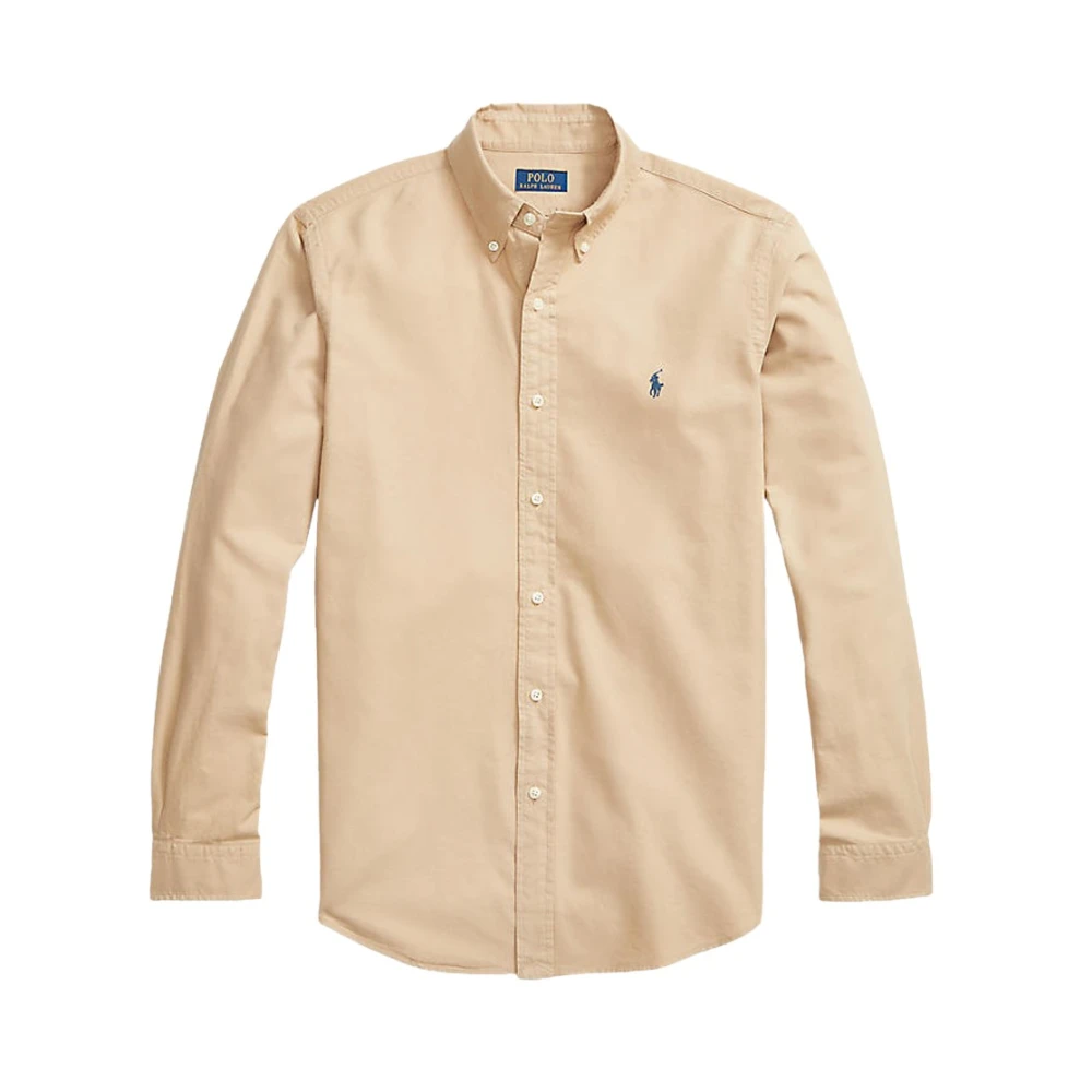 Polo Ralph Lauren Herr Beige Skjortor S, Bomull, Casual Skjorta