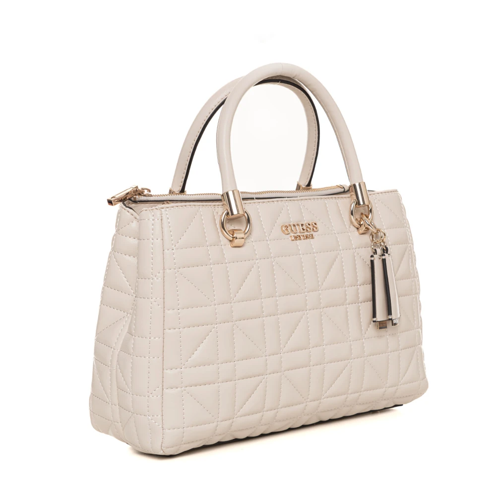 Guess Gewatteerde Medium Tas met Afneembare Band Beige Dames