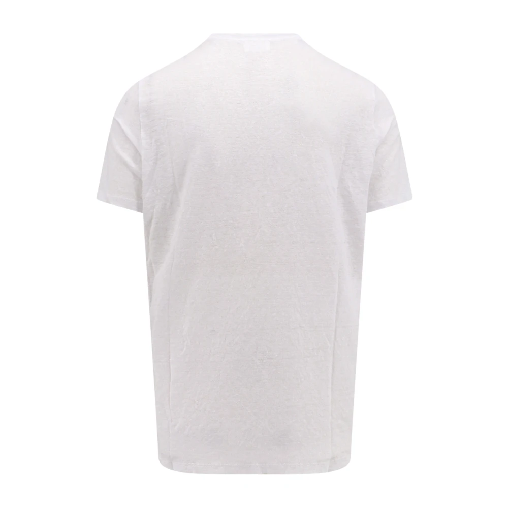 Isabel marant Logo Linnen T-Shirt White Heren