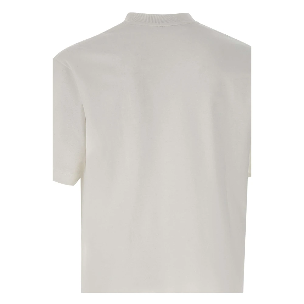 Lacoste Heren T-shirt Wit Logo Print White Heren