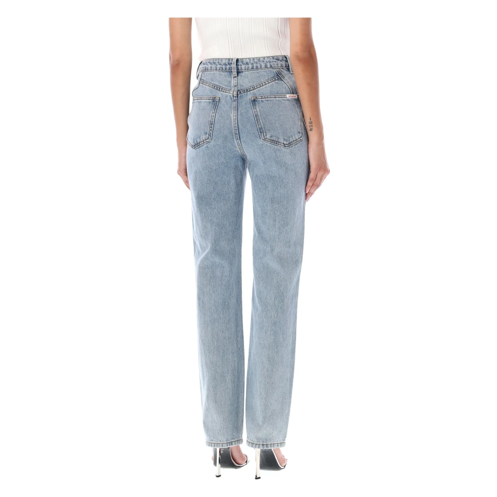 Self Portrait Kristal versierde lichtblauwe jeans Blue Dames