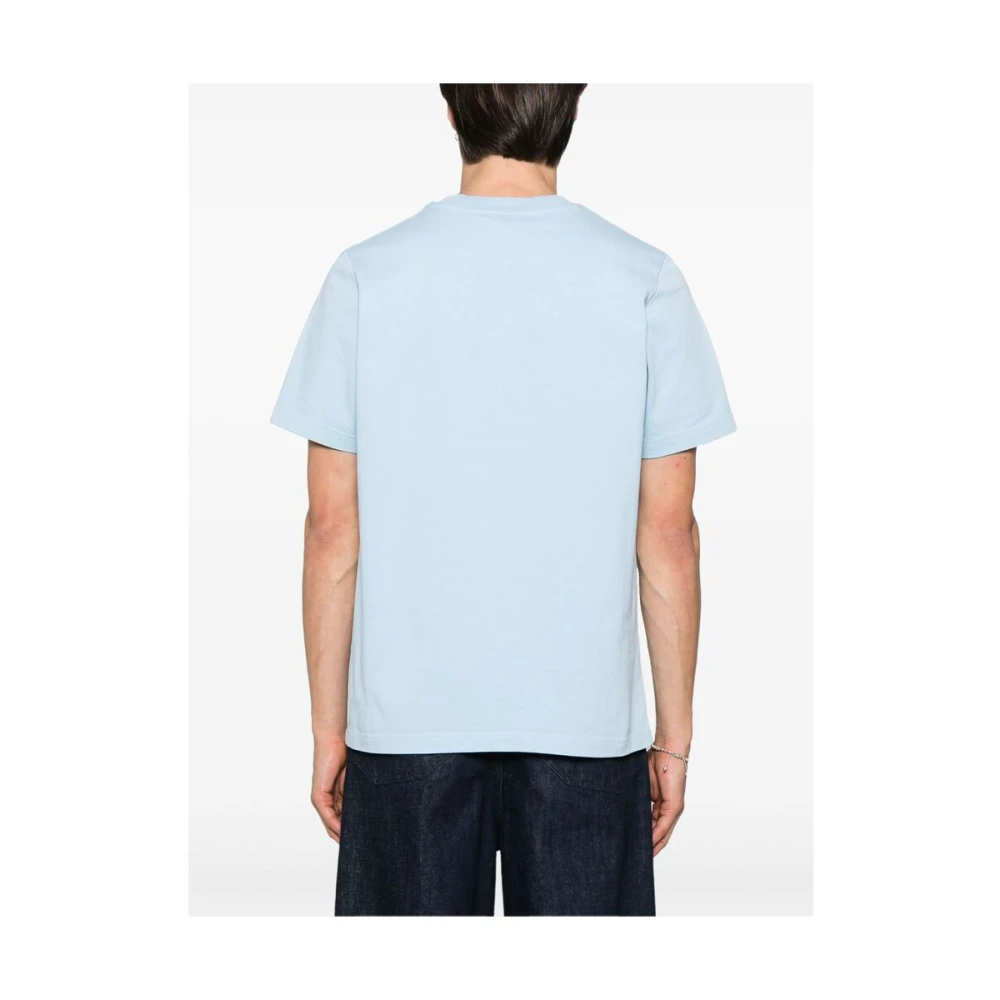 Casablanca Lichtblauwe Logo Print Crew Neck Blue Heren