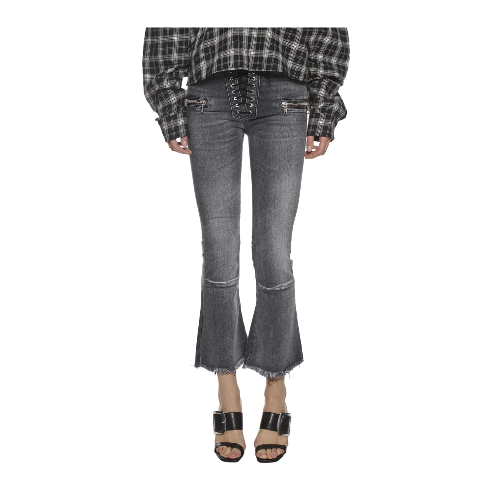 Unravel Project Boot-gesneden jeans Gray Dames