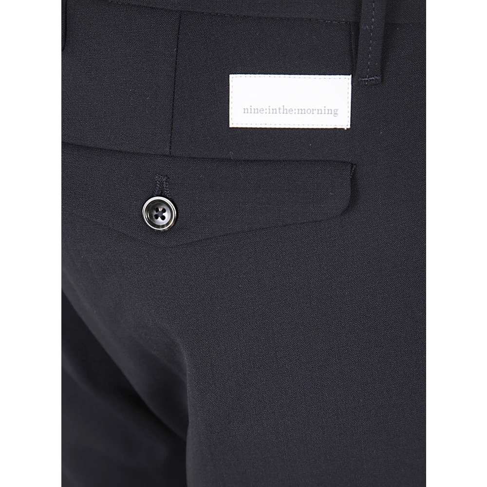 Nine In The Morning Zwarte Slim Chino Broek voor Mannen Black Heren