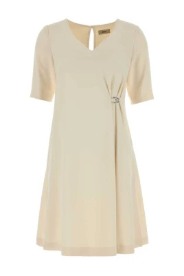 Ivory Stretch Crepe Dress