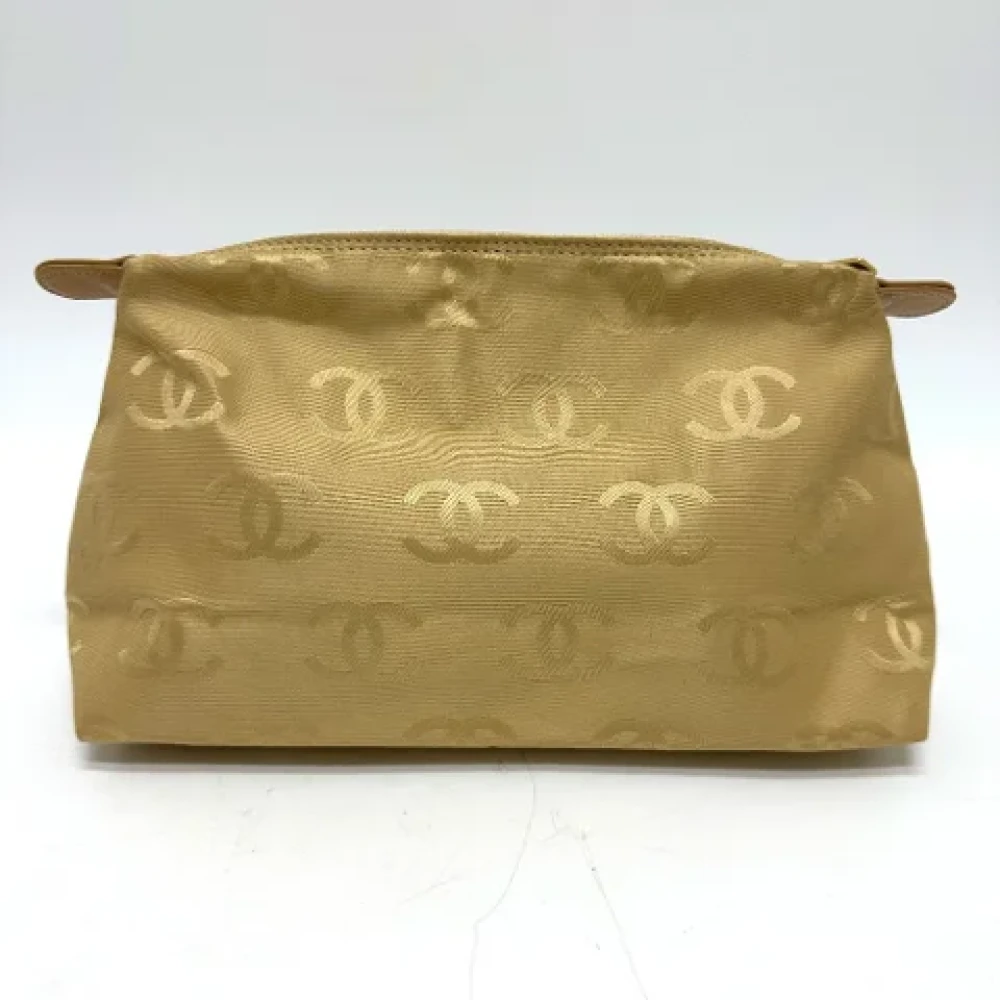 Chanel Vintage Pre-owned Leather totes Beige Dames