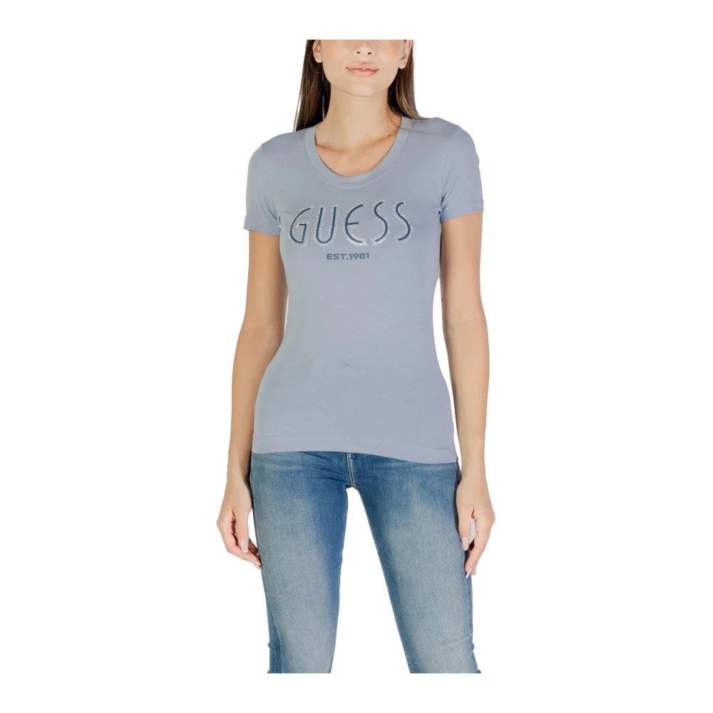 Guess Damen Blau T-Shirt Logo - Bild 2