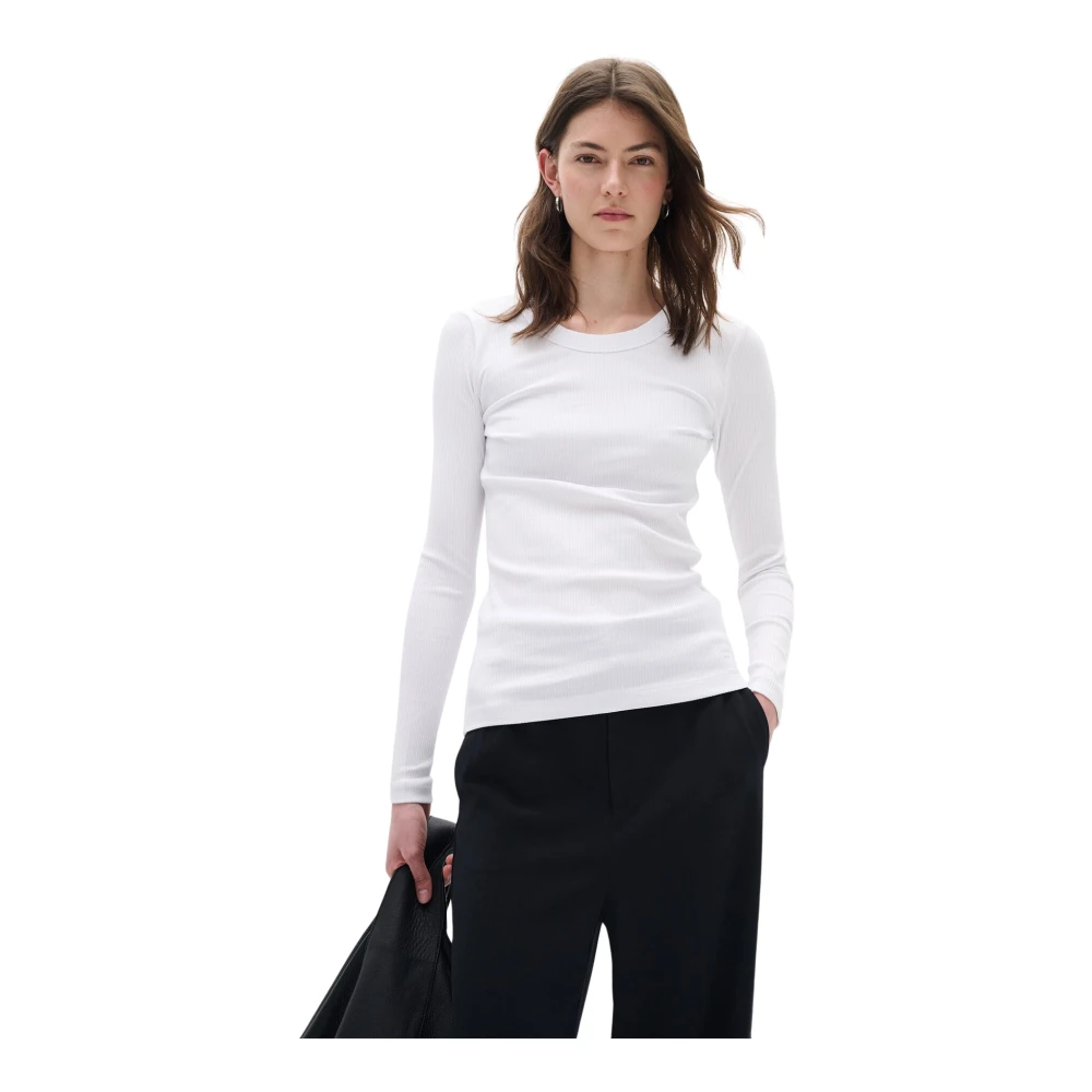 InWear Wit Langemouw T-shirt White Dames