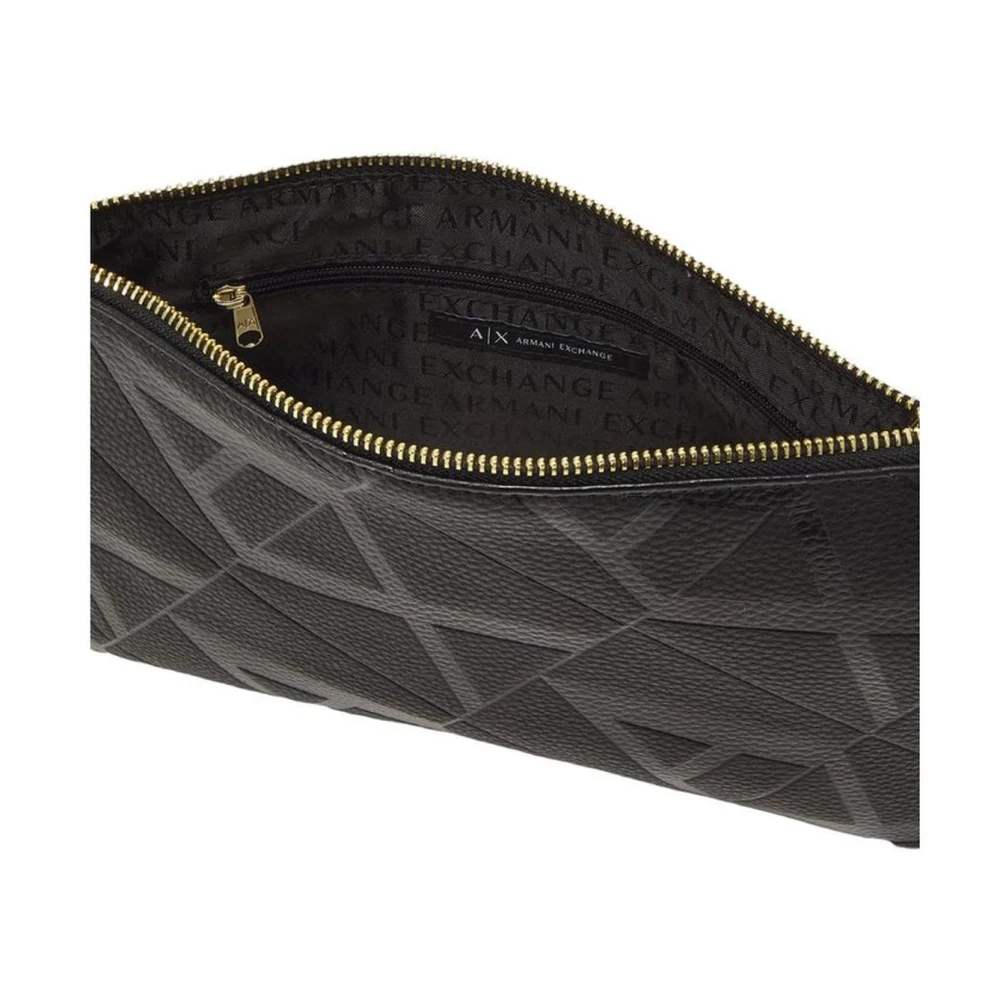 Armani Exchange Zwarte polyester handtas met strak ontwerp Black Dames