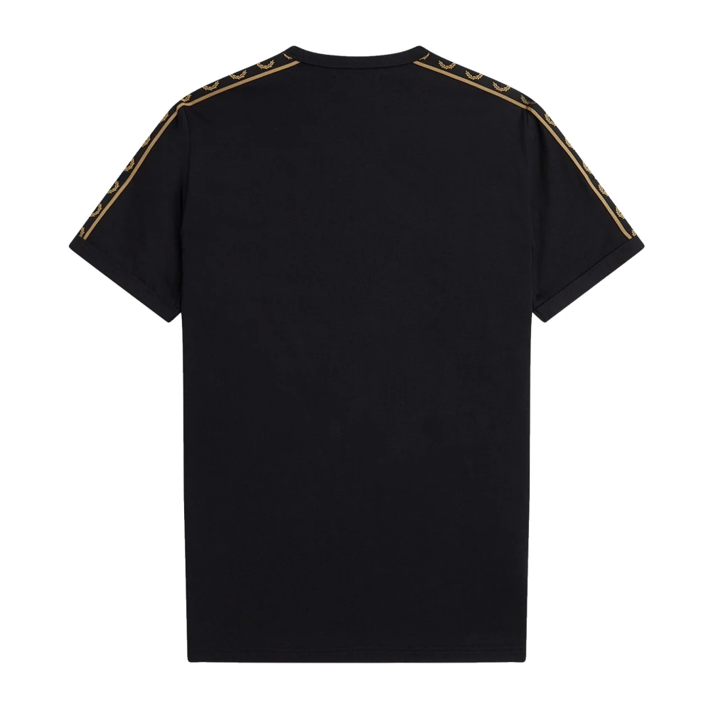 Fred Perry Tape Ringer T-Shirt Zwart Zwart Black Heren
