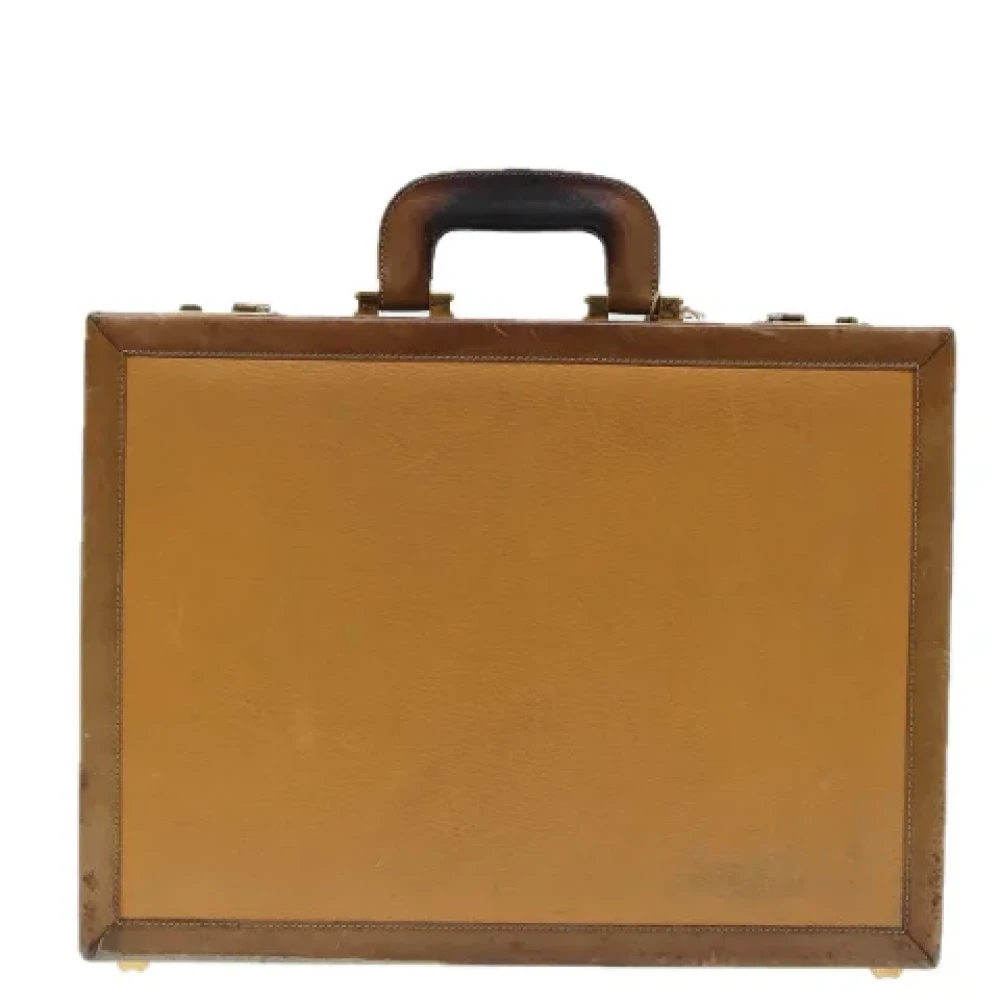 Loewe Pre-owned Leather handbags Beige Dames